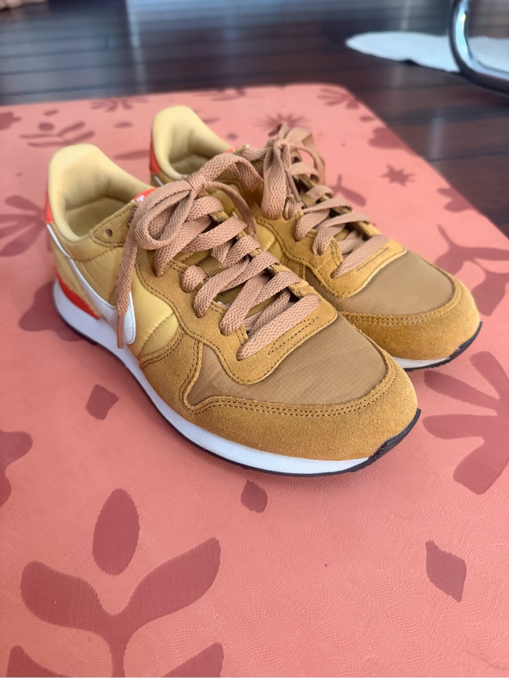 Women’s Nike Tan Suede & Fabric Retro Running Sneakers